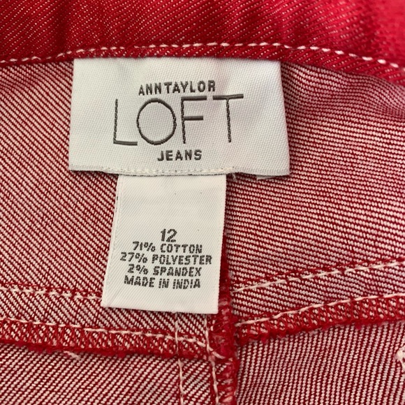 Ann Taylor Loft Wide Leg Cropped Jeans Size 12 - Picture 4 of 5